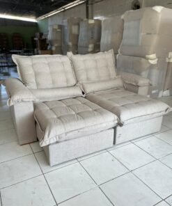 Sofá Retrátil e Reclinável Maldivas 2,10 m Prime 67 - Cappuccino