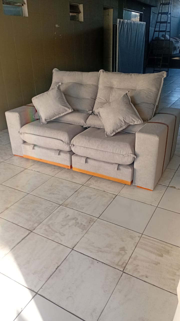 Sofá Retrátil e Reclinável Mônaco 2,30 m Master 50 - Cinza