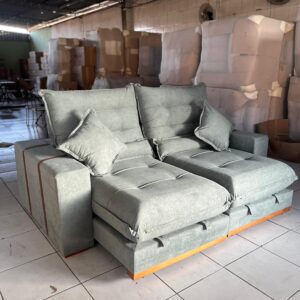 Sofá Retrátil e Reclinável Mônaco 2,30 m Master 51 - Menta