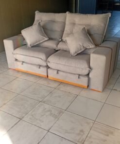 Sofá Retrátil e Reclinável Mônaco 2,10 m Master 50 - Cinza