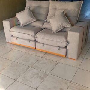 Sofá Retrátil e Reclinável Mônaco 2,10 m Master 50 - Cinza